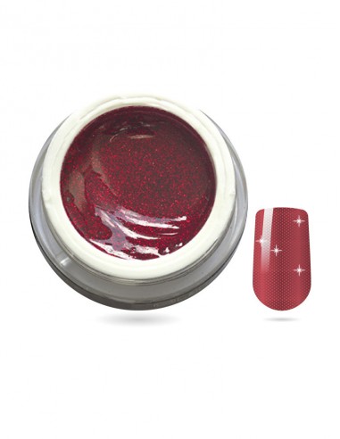 Gel colorato - Rosso Glitterato 7ml